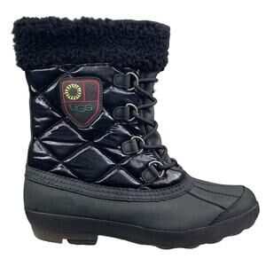 UGG Women’s Newberry Black Waterproof Side Zip Boot Size US 9